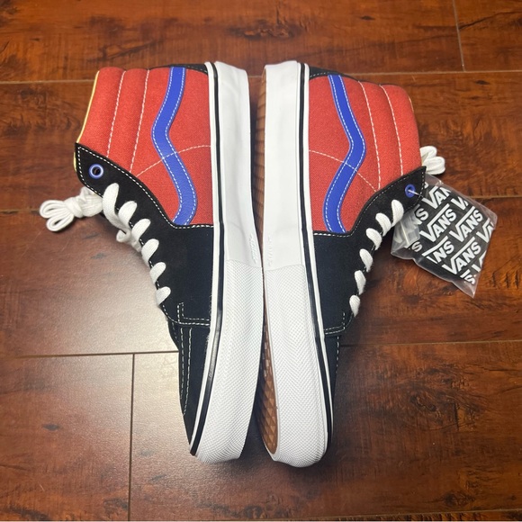 VANS New! Men’s Shoes Skate Grosso Mid University Red Blue Size 11.5 - Picture 3 of 8